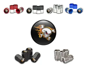 Tires Valve Caps for Motorcycle Glossy